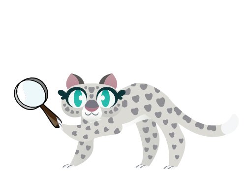 Snow Leopard + Magnifying Glass